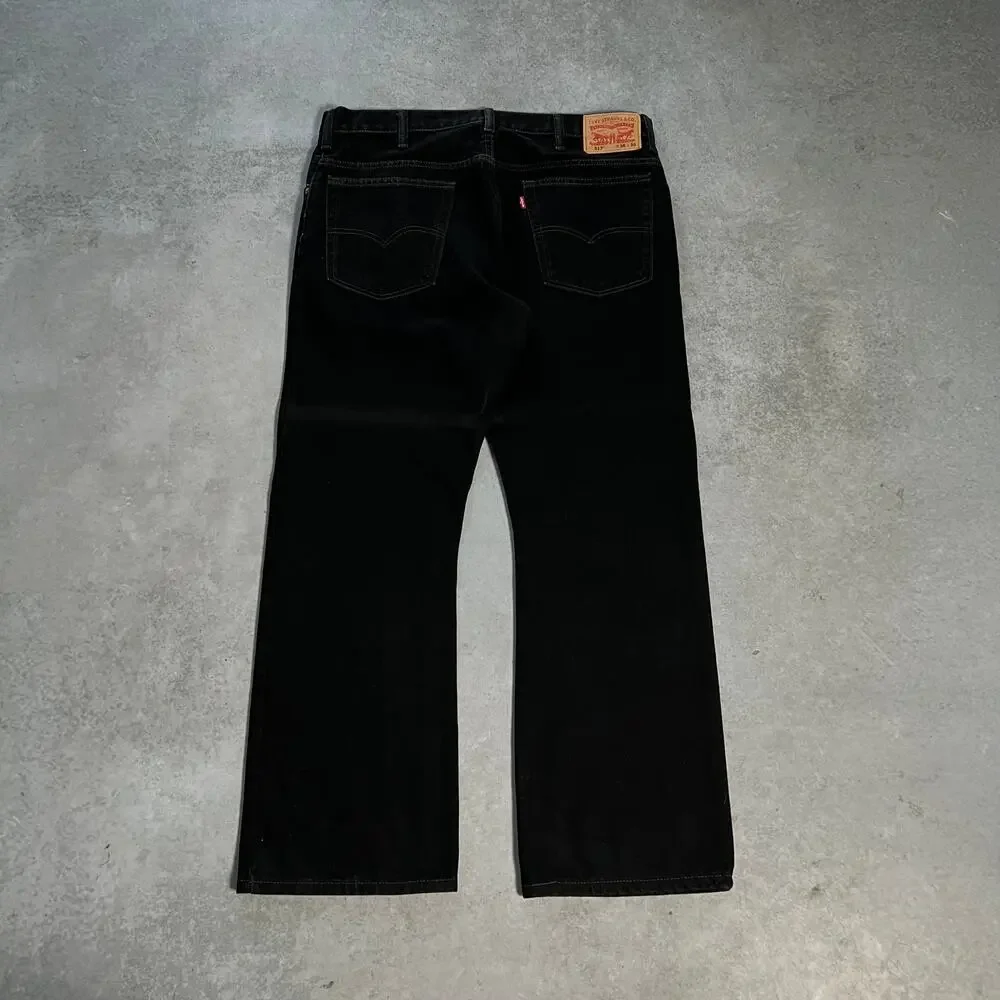 Levi's 517 Bootcut Men's Size 38x30 Black Jeans Slim Flare Denim